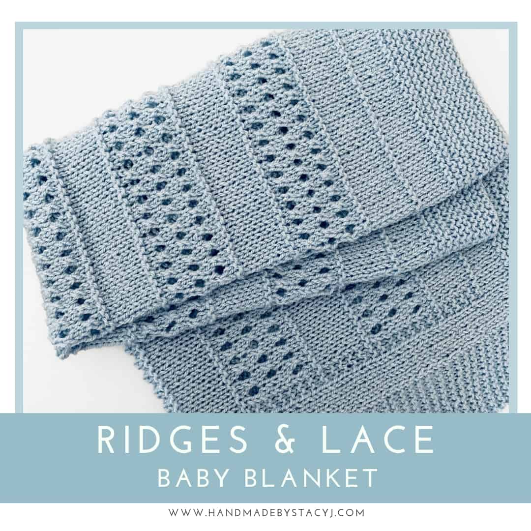 Eyelet baby blanket online knitting pattern