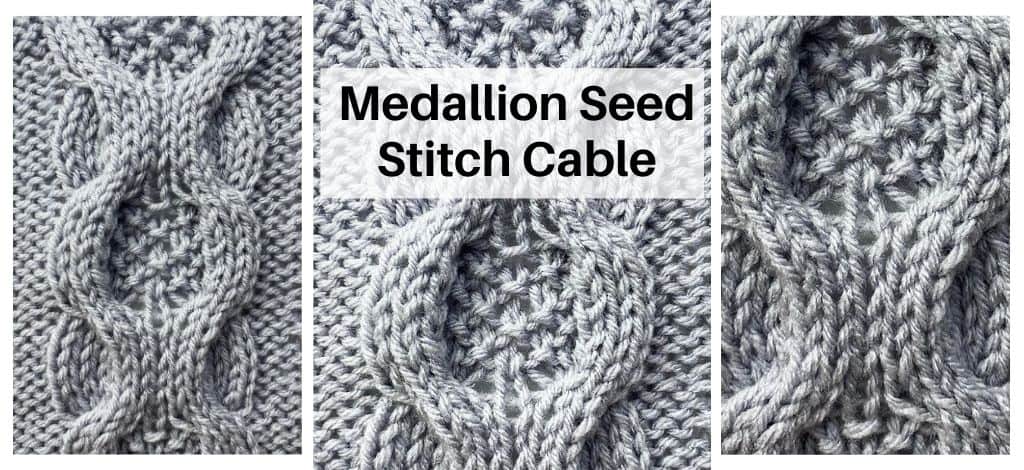 Medallion Seed Stitch Cable
