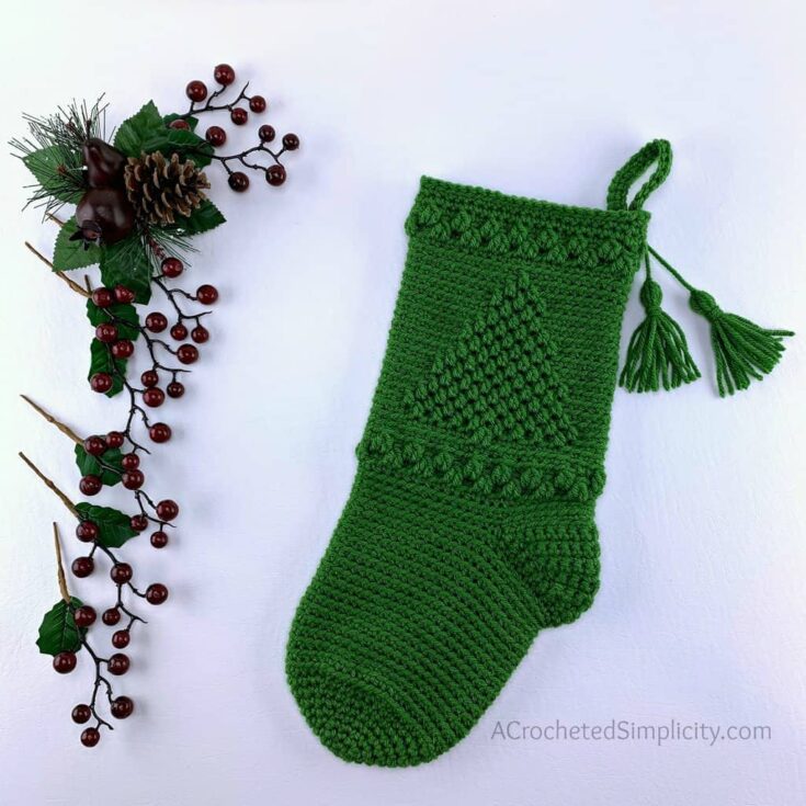 Image for O' Christmas Tree Christmas Stocking - Free Crochet Pattern