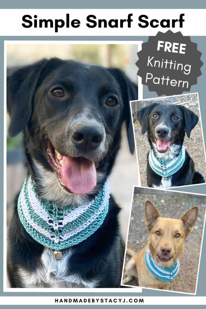 Knitted dog clearance scarf