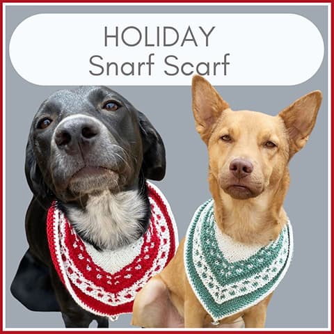 Snowbird Waffle-Knit Scarf: Free Knitting Pattern - One Dog Woof