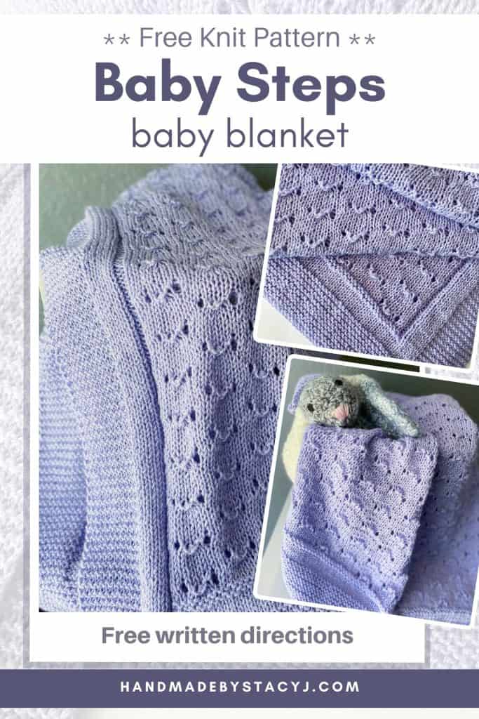 Pin of Baby Steps knitting blanket from Handmade by Stacy J